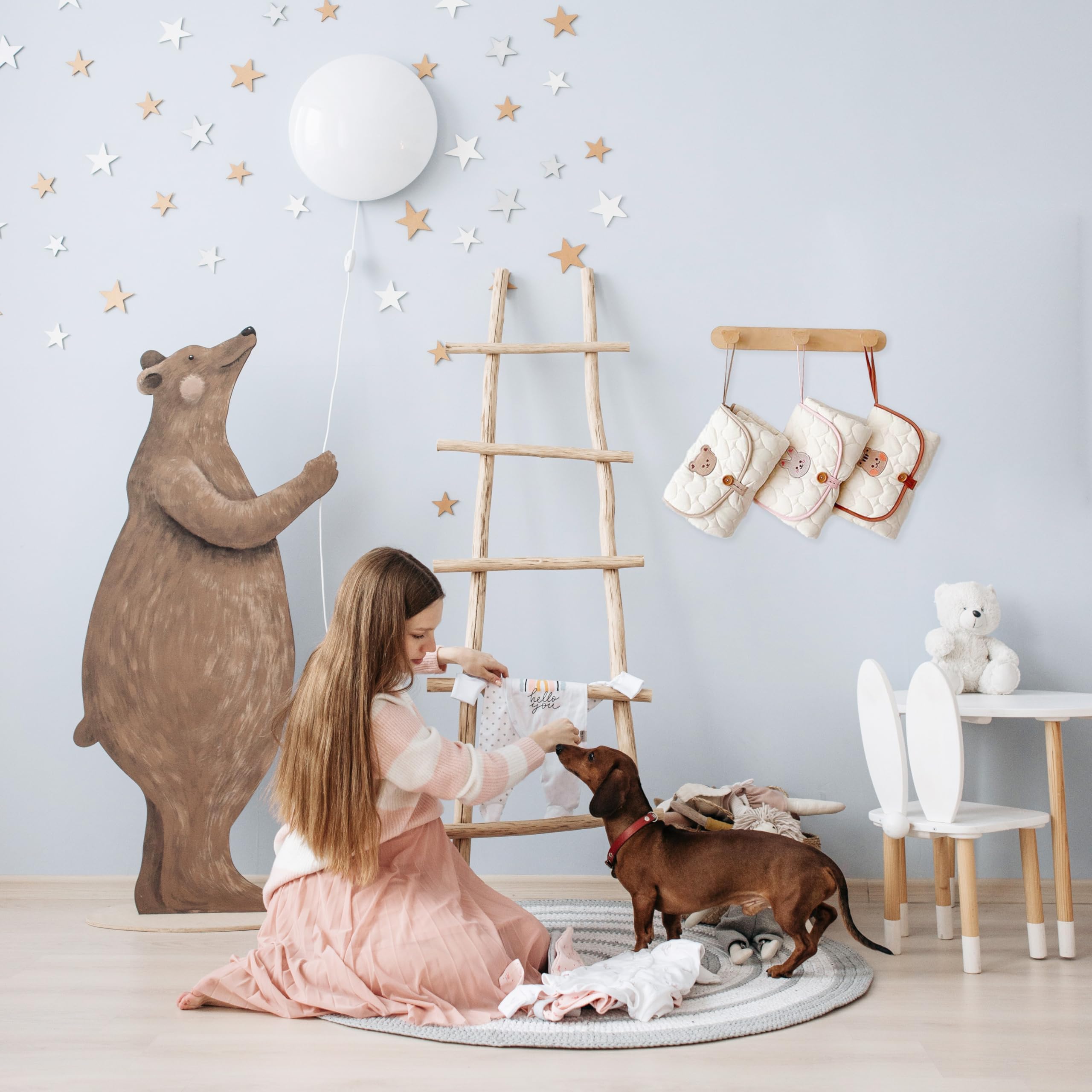 SNOWIE SOFT Diaper Changing Mat for Baby with 19.6 x 27.5 in Waterproof Lining and Foldable Design | Oxford Fabric Pad for Travel and Home Use