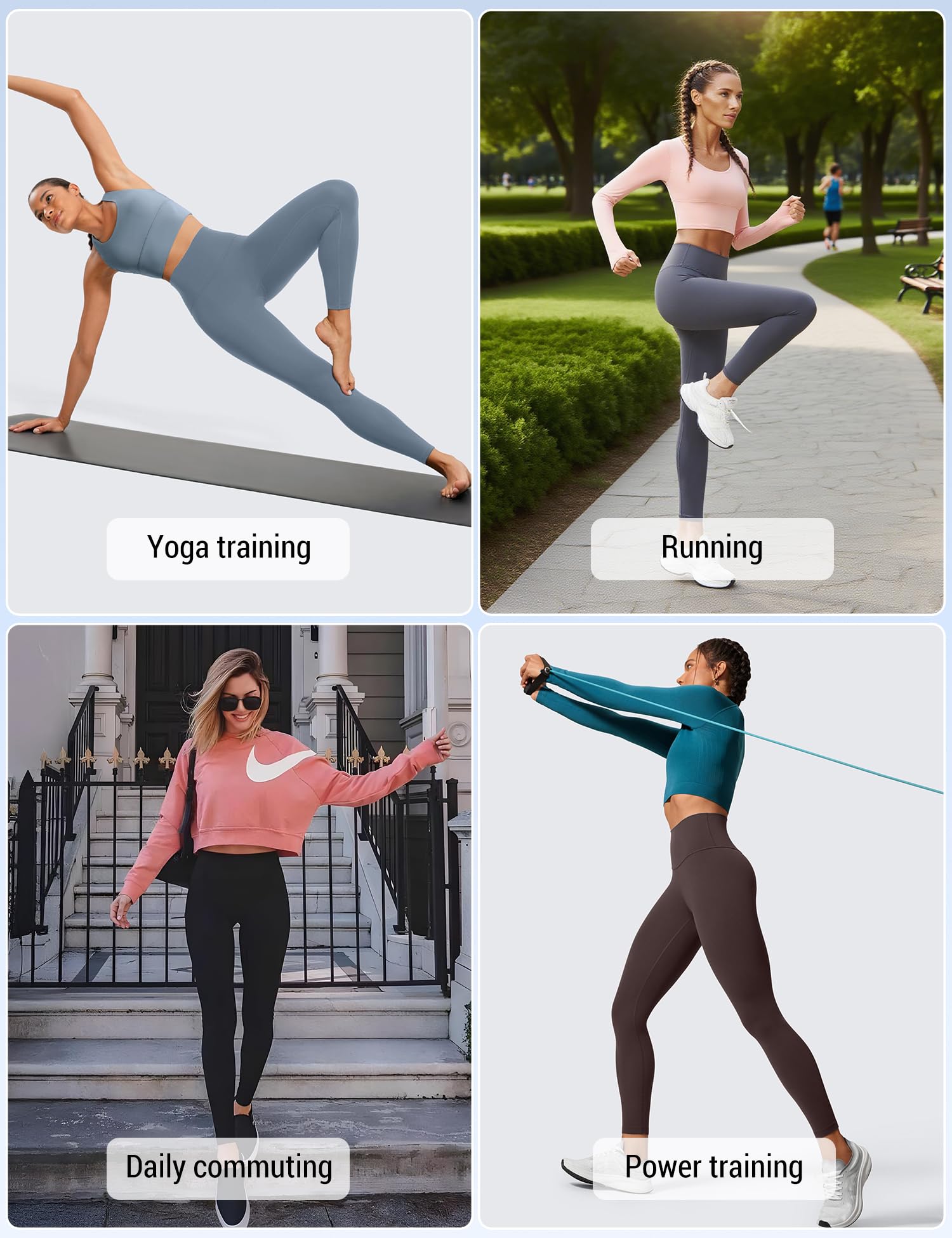 Venzina Yoga Pants for Women with High Waist Tummy Control featuring 4 Way Stretch & Dark Brown Comfort