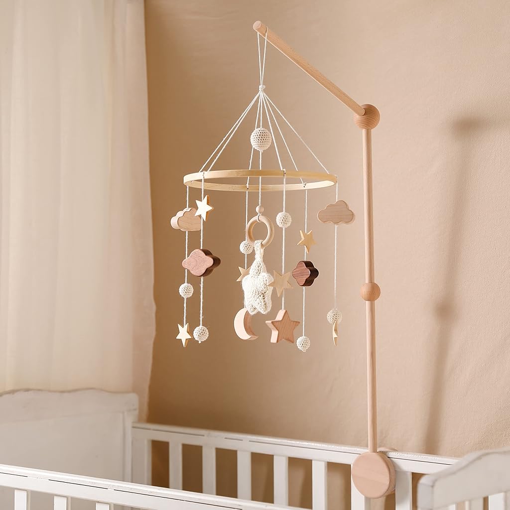 SNOWIE SOFT® Baby Crib Mobile for Boys Girls| Boho Nursery Mobile