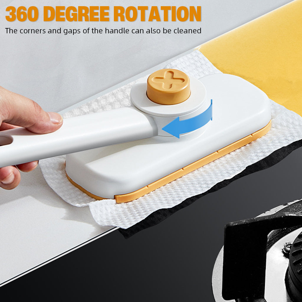 Supvox Small Mop Handheld Small Mop for Used Cloth, Used Disposable Face Towel Non-touch Press Button Release Design Multipurpose Bathroom Sink Kitchen Sink Countertop Cleaning Mop