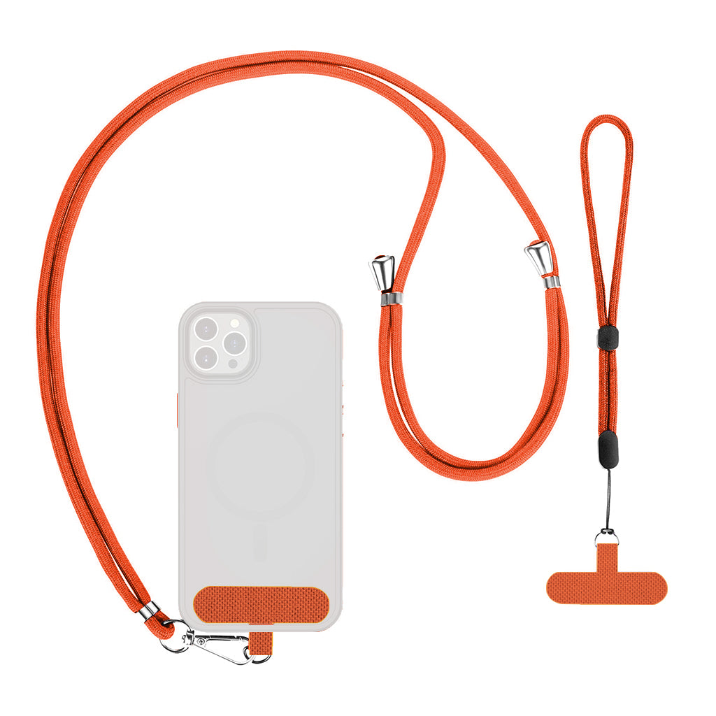 ZORBES Phone Neck Strap and Wrist Strap Adjustable Nylon Phone Sling Strap with Attachment Insert Quick Release Phone Strap Phone Shoulder Strap Universal Phone Strap Lanyard, Orange