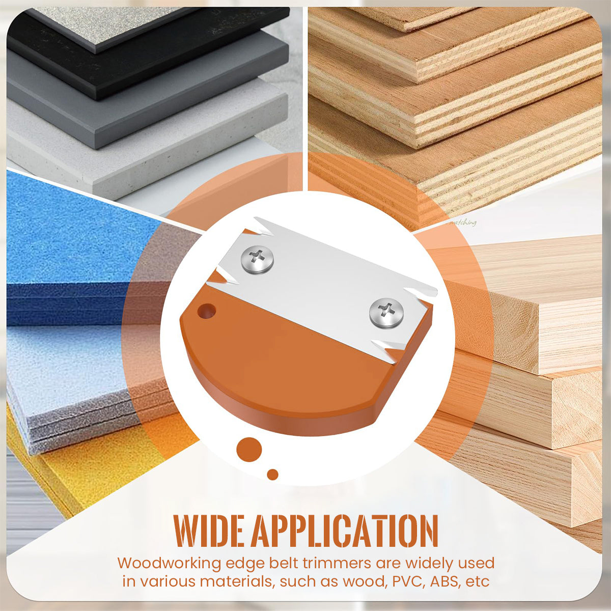 Serplex Woodworking Edge Trimmer with Replacement Blade, Hand Planer Edge Bander for Burrs, Edge Corner Planer Wood Chamfering Fillet Scraper Edge Banding Cutter for Deburring, Chamfering & Trimming