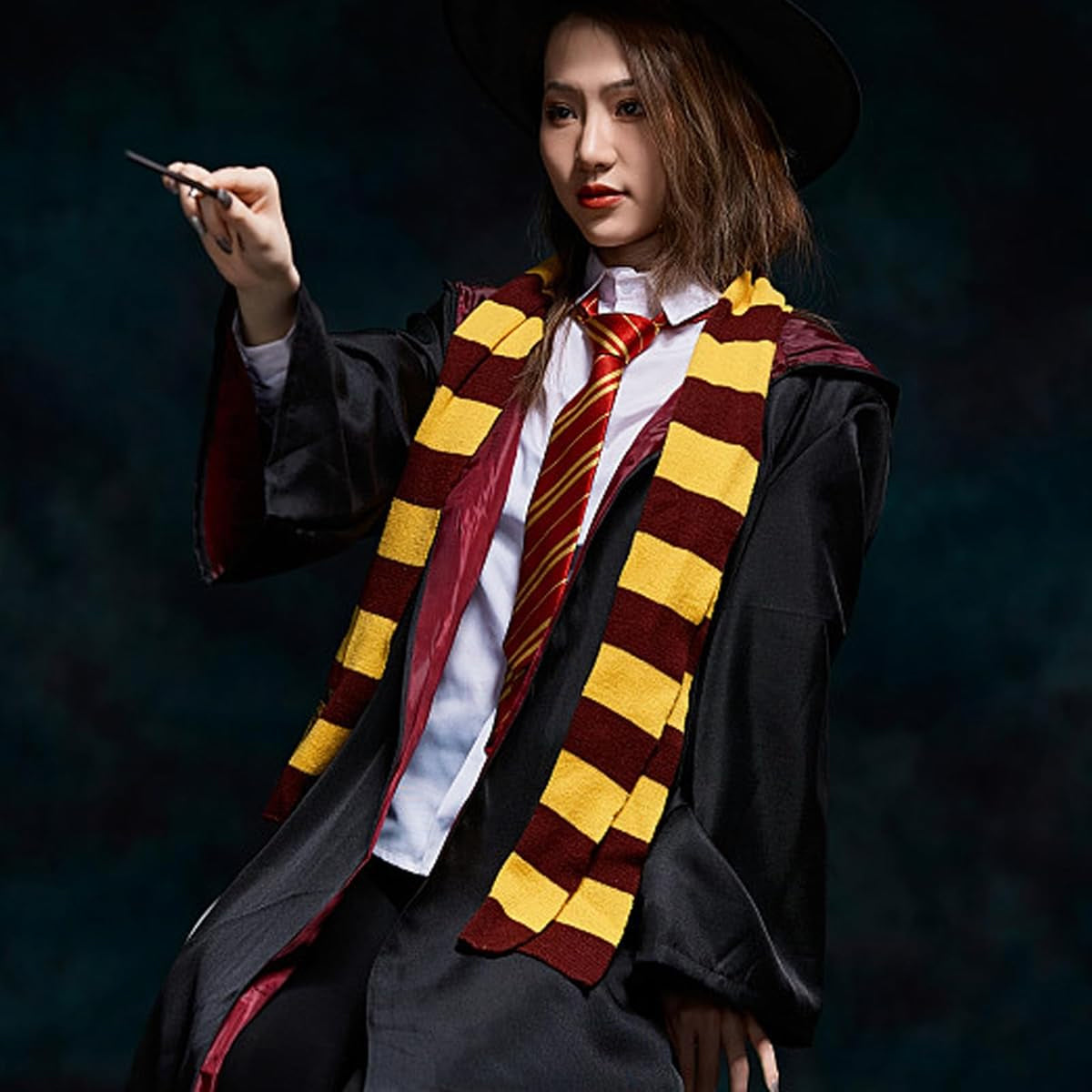 PATPAT Knit Neck Scarf Magic College Styles Striped Winter Neckerchief Movie Character Cosplay Costume Accessories
