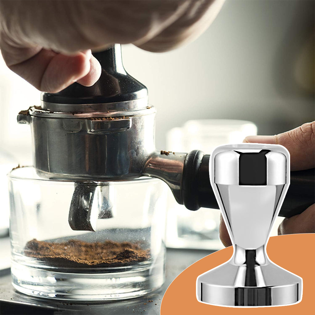 Supvox 51mm Espresso Tamper Heavy Duty Stainless Steel Barista Coffee Tamper Elegant Plating Finish Espresso Tamper Espresso Tamper Coffee Press Tool