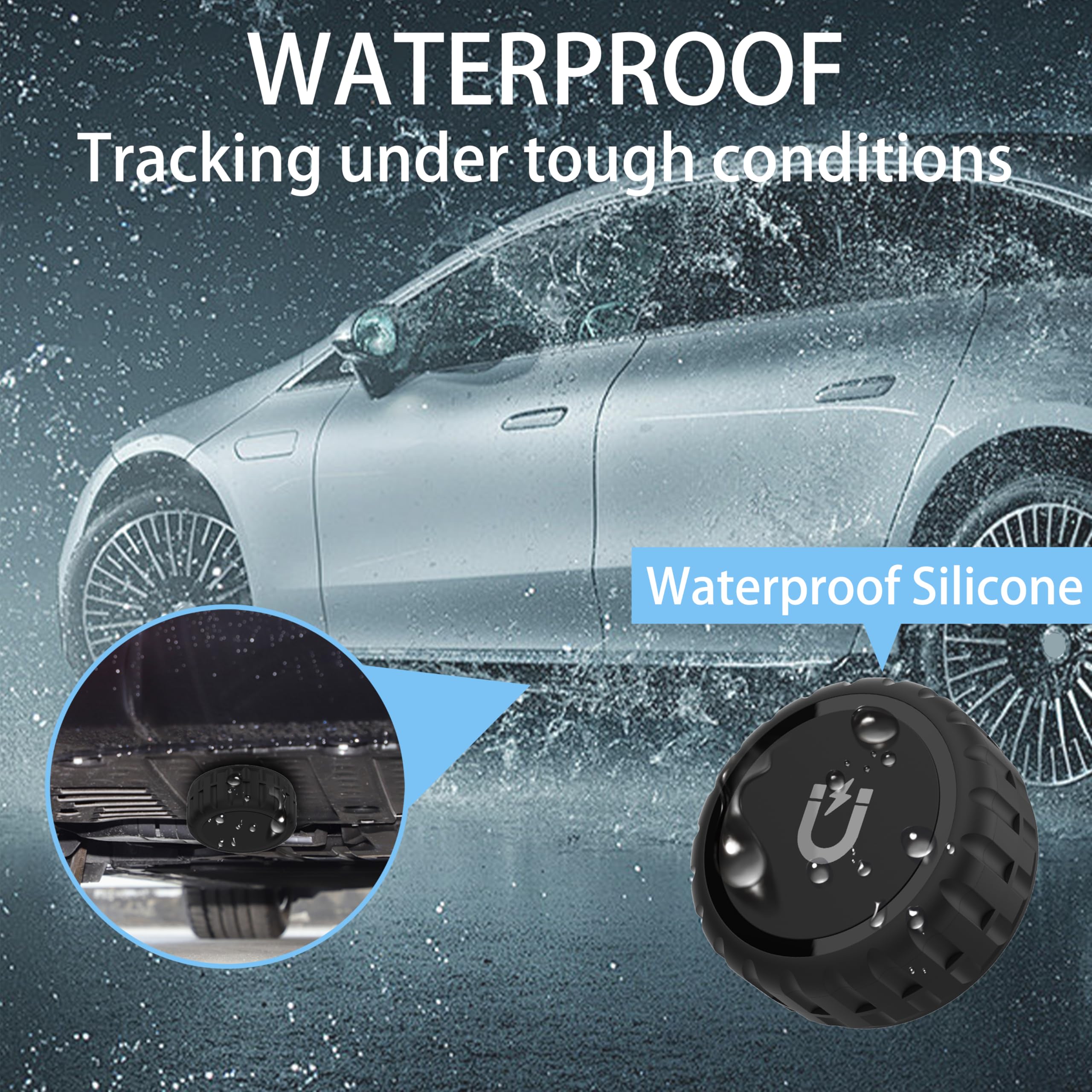 ZORBES Magnetic Suction Case Holder for Apple featuring N52 Magnet and PC Waterproof Cover | Hidden Tracker Mount for Car Pet and Bike
