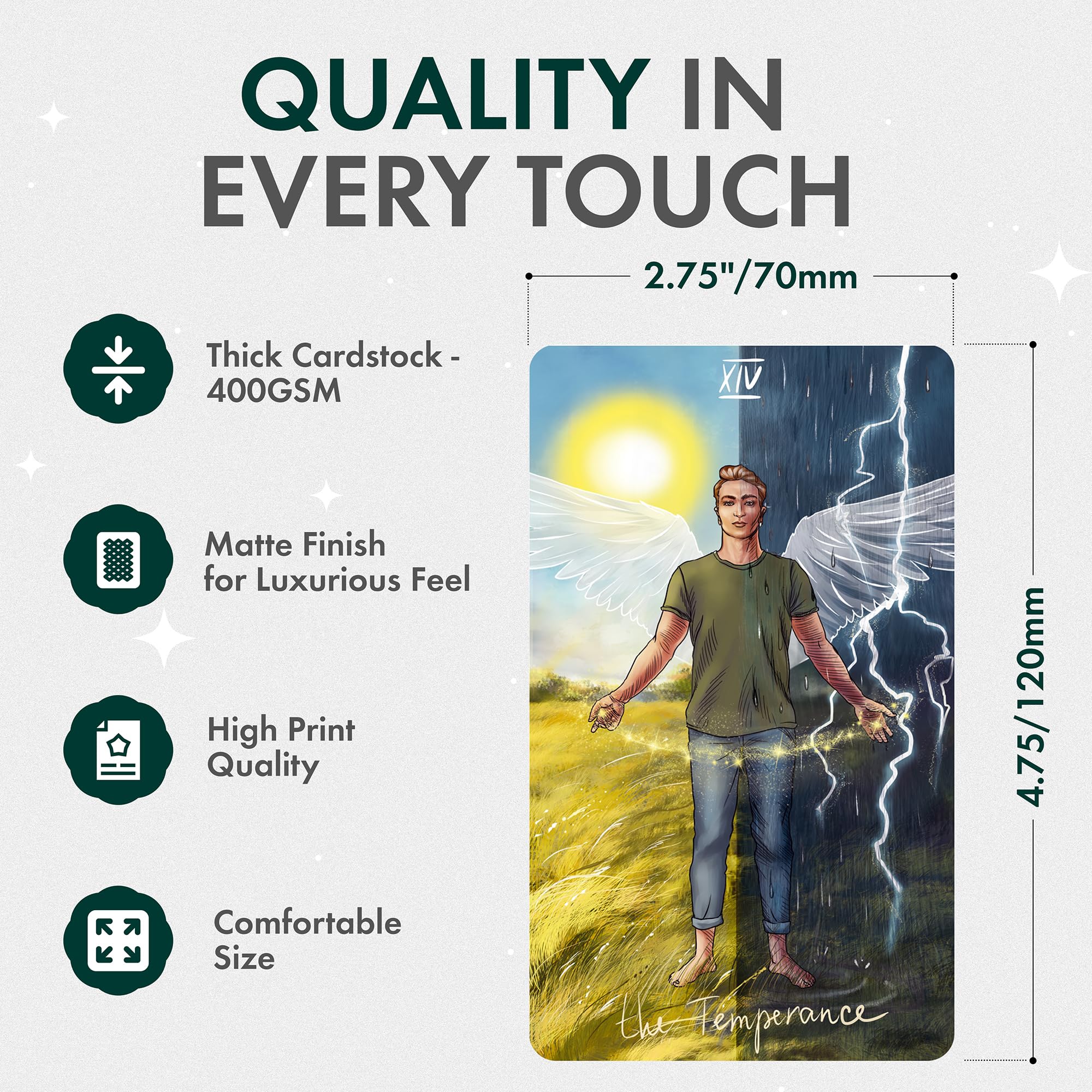 PATPAT Tarot Cards for Self Discovery with 78 Nature Inspired Deck & Vivid Artwork | Gift Set