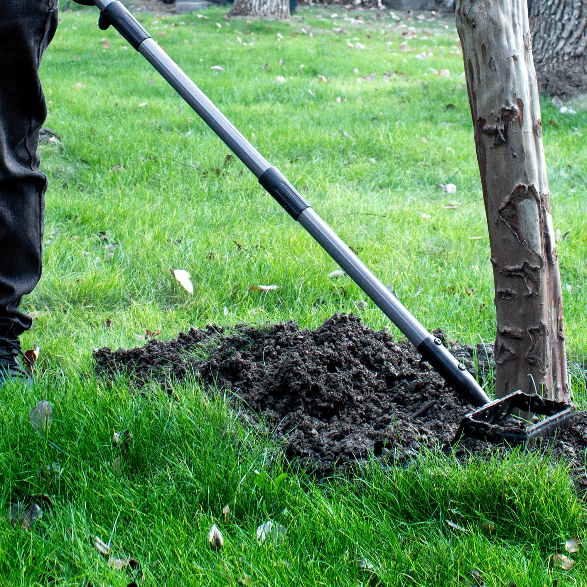 HASTHIP Garden Hoe for Weeding with 1.7m Adjustable Handle featuring Dual Rake Head | Stainless Steel Tool