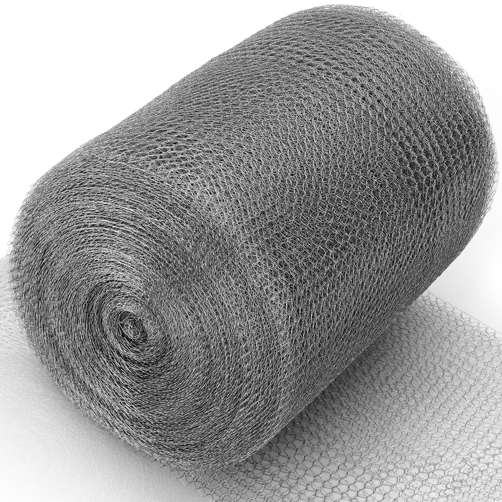 HASTHIP® Stainless Steel Woven Wire Mesh Fine Mesh Net Stainless Steel Mesh Wire Net Wire Mesh Sheet Cuttable Stainless Steel Wire Screen for Fencing, Screening, 12.7cm x 10 m