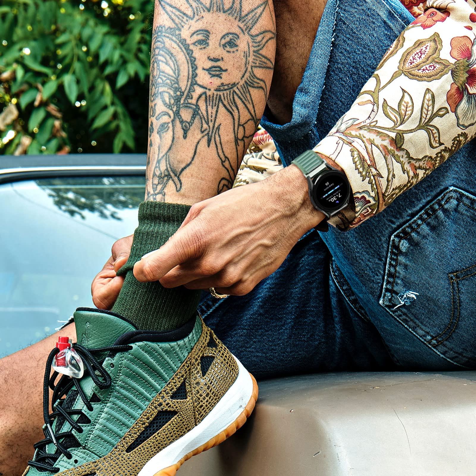 20mm Nylon Watch Band for Samsung Galaxy Watch 5 4 | Adjustable Hook and Loop Strap