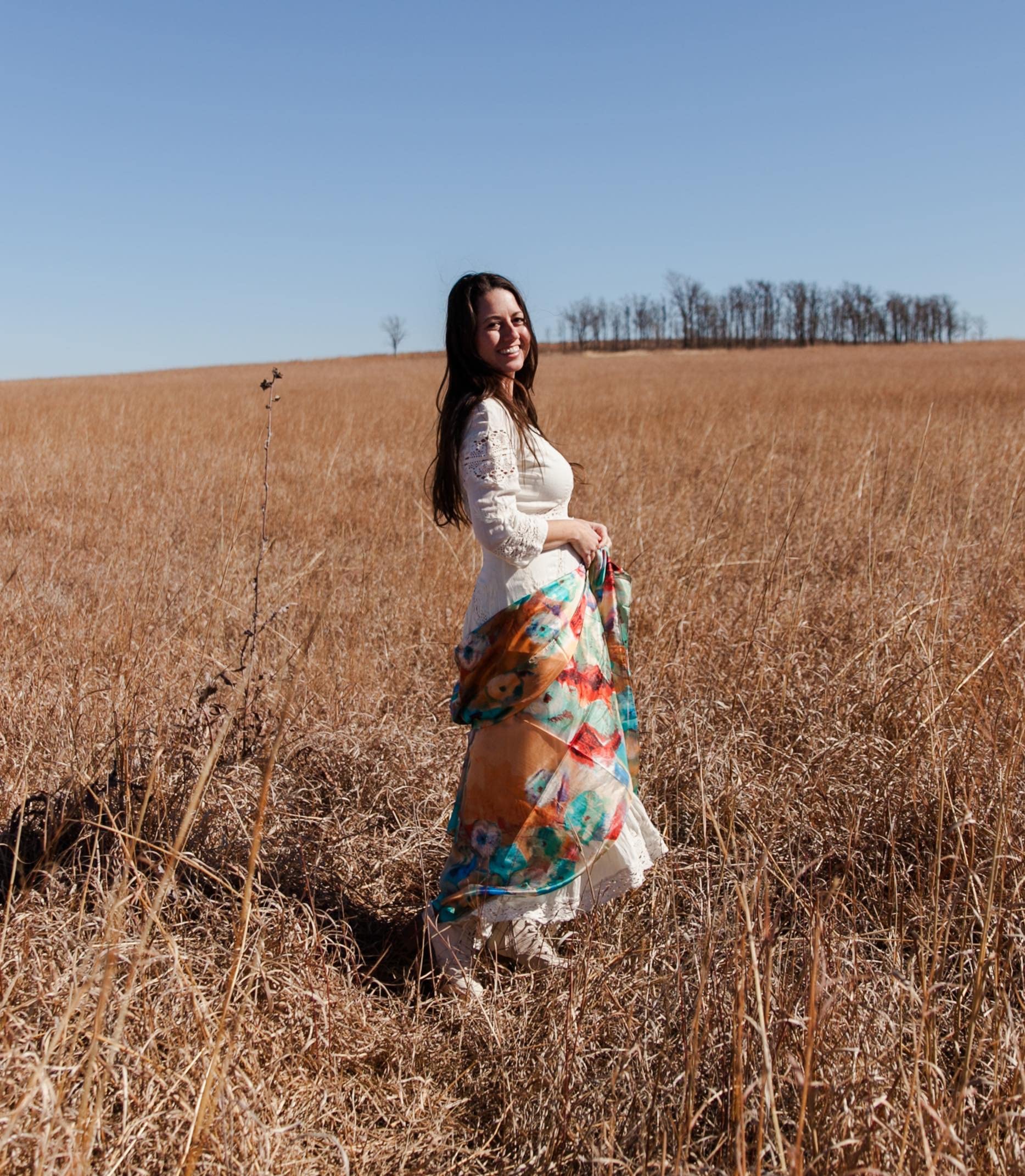 Venzina Long Shawl for Women with Geometric Print and Tassels 180 x 90cm Satin Scarf Wrap