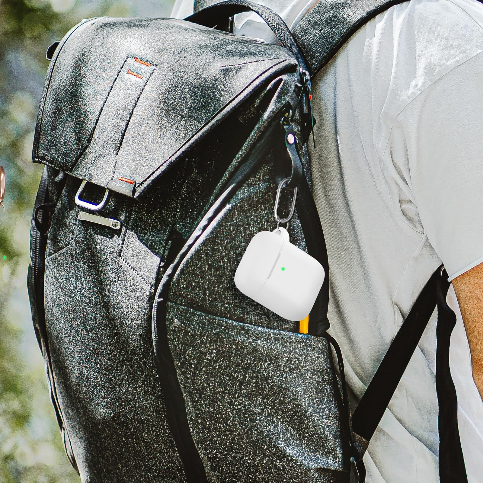 ZORBES AirPods Case for Apple AirPods 2nd and 1st Gen with Carabiner & Cleaning Brush Kit