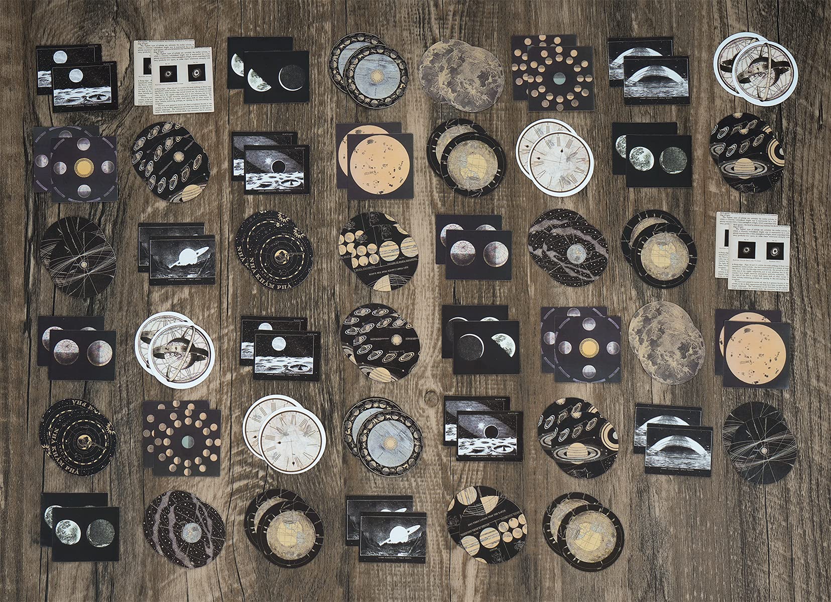 ELEPHANTBOAT Scrapbook Sticker Supplies Set for Journaling with 92pcs Celestial Designs | DIY Crafts