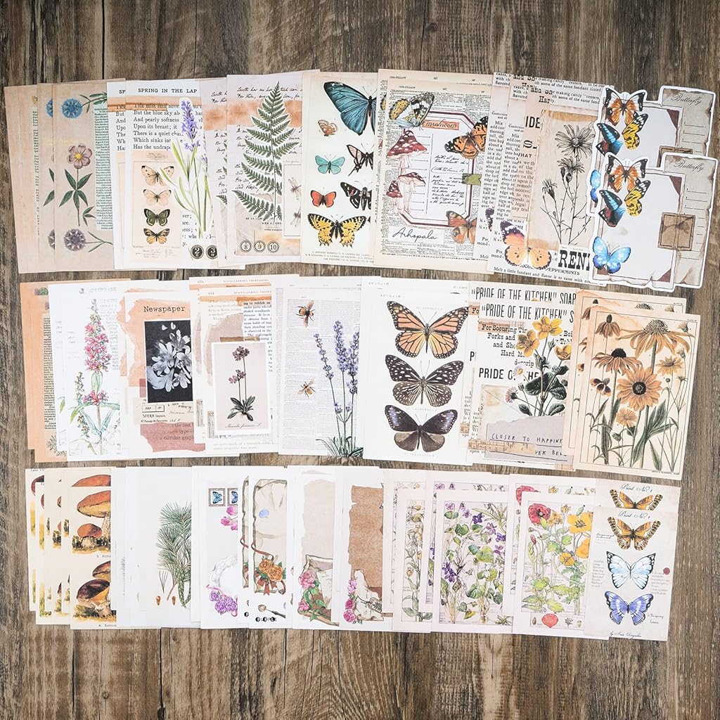 HASTHIP® 600PCS Vintage Journal Supplies Pack for Scrapbook Art Journaling Bullet Junk Planners DIY Paper Reusable Stickers Craft Kits Notebook Collage Album Aesthetic Gold 10.4 Cms