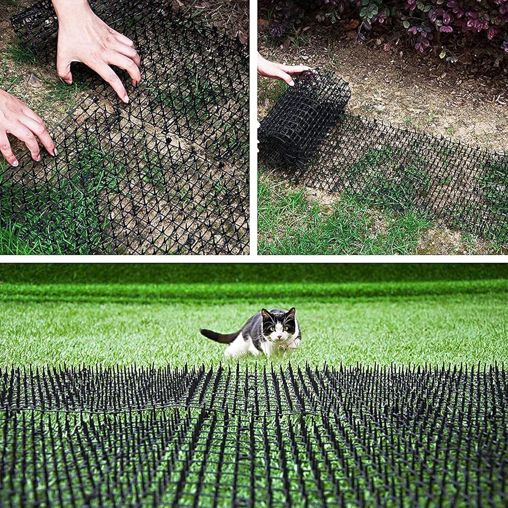 Qpets® Cat Repellent Mat Scat 78 by 11 Inch Tear Resistant PP Pet Deterrent Behavior Training for Home Garden 2 PCS
