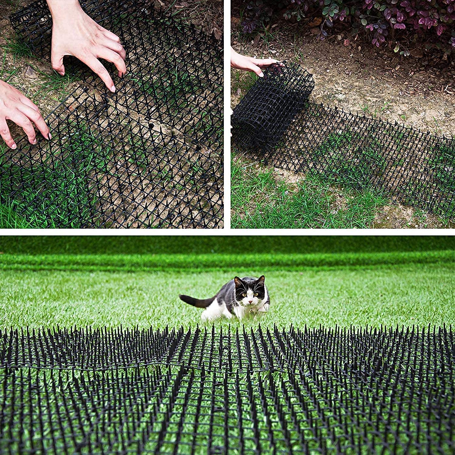 Qpets® Cat Repellent Mat Scat Mat 78'' by 11'' Tear Resistant PP Pet Deterrent Mat Behavior Tranining Mat for Cat Safe Cat Scat Mat for Home, Garden