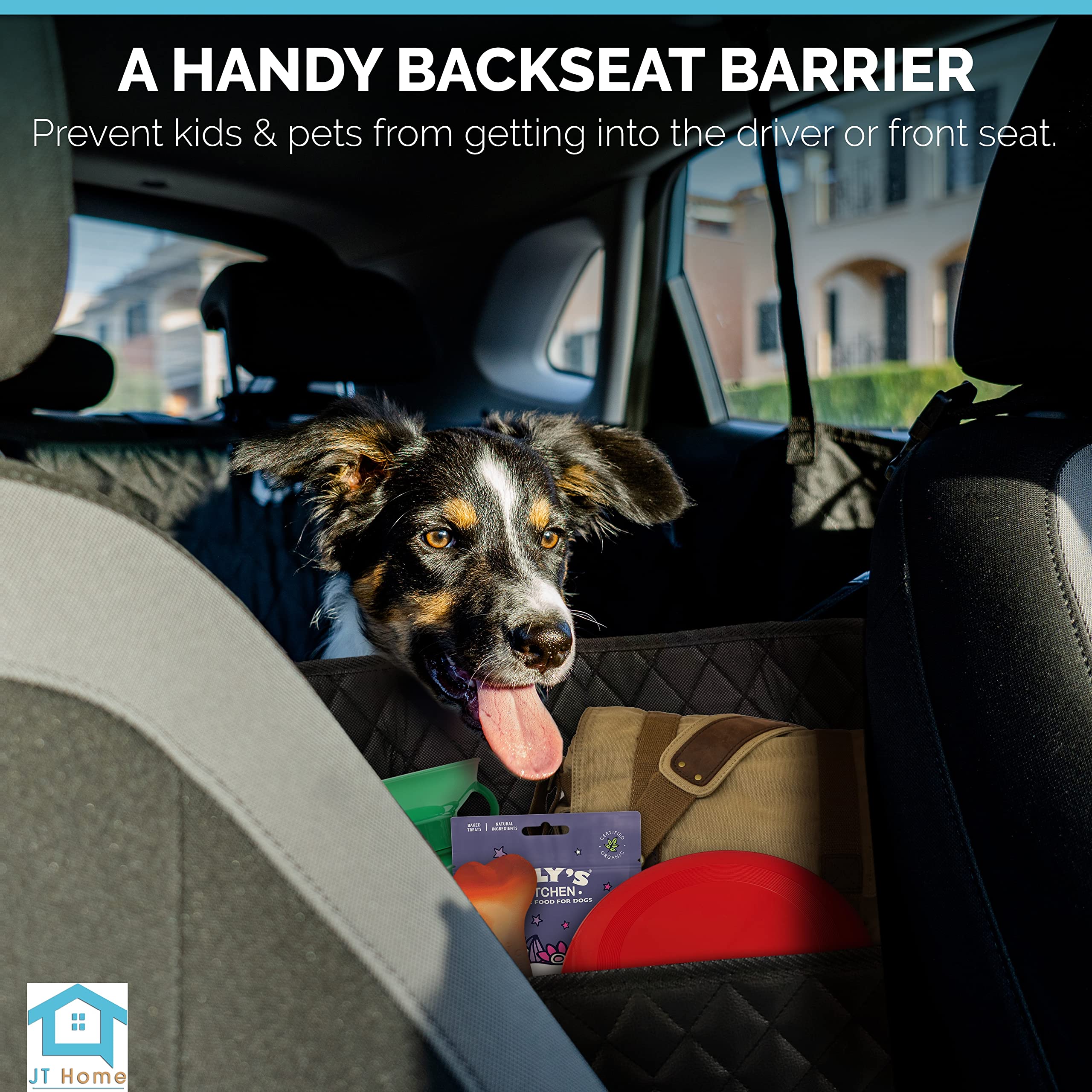 ELEPHANTBOAT Car Storage Bag for Front Seat Organization with 15×10.6×4.7 in Capacity & Quick Release Buckle | PU Leather Easy‑Clean Design