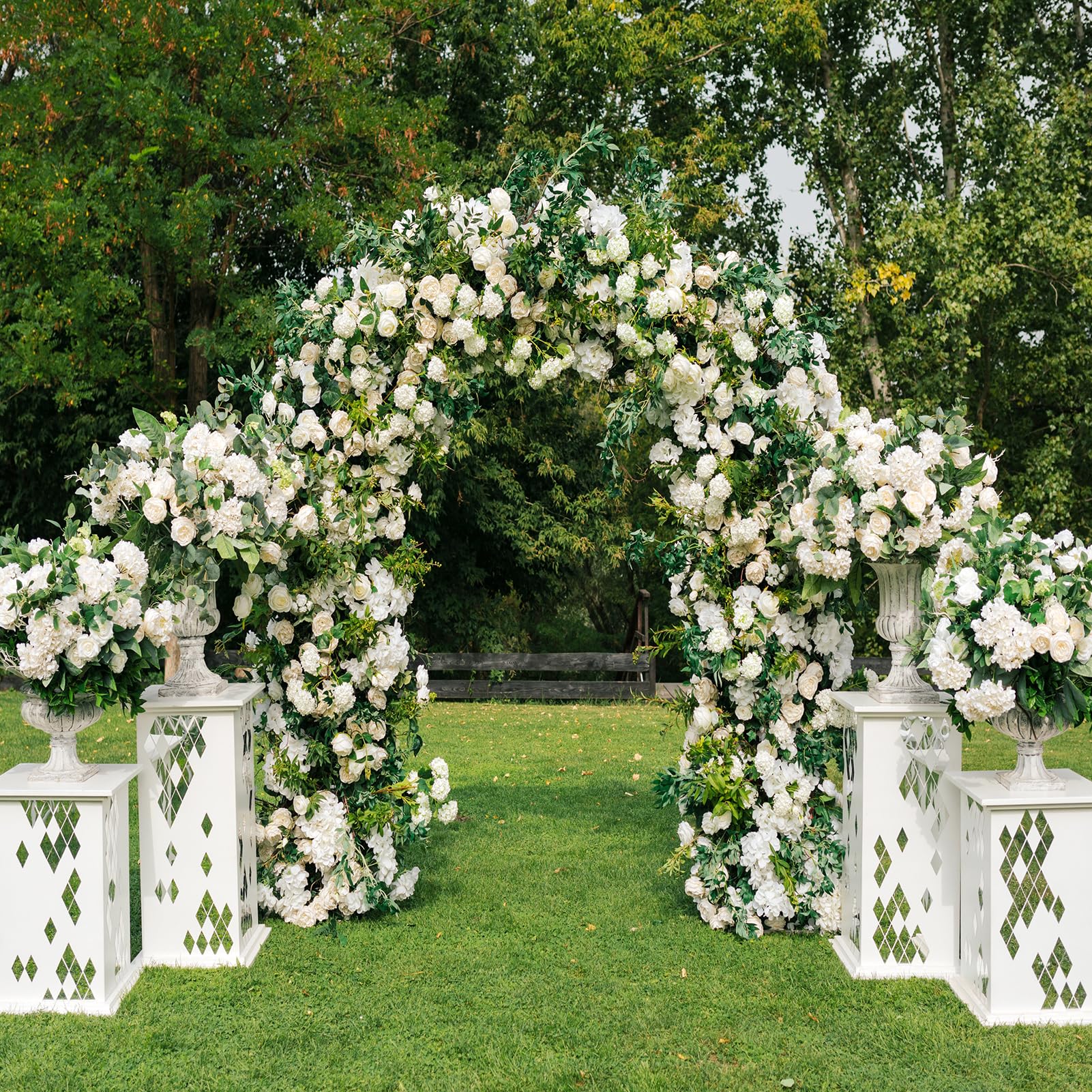Supvox Garden Arch Plant Stand for Climbing Plants featuring 2.4 m Steel Frame | 3 PCS Set