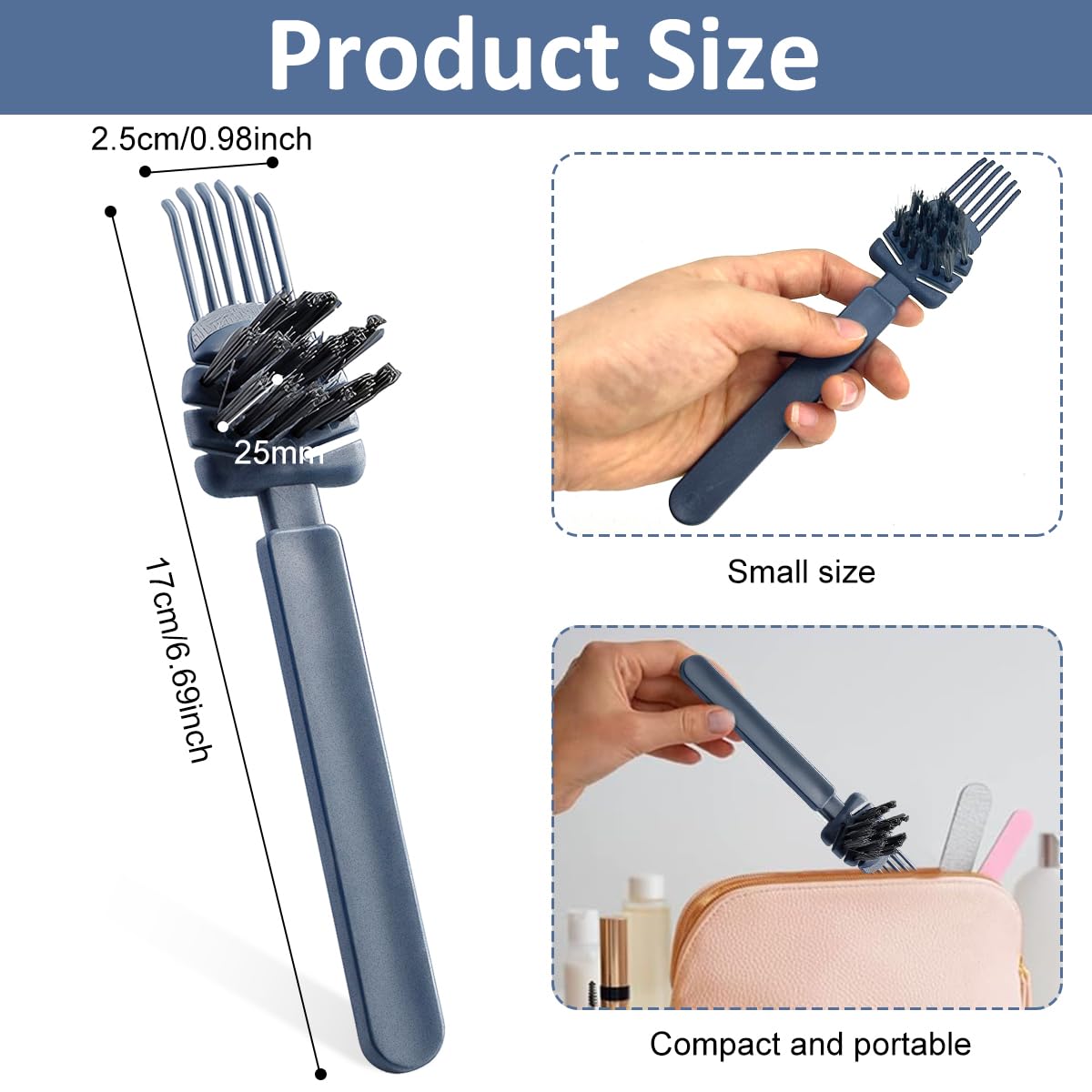 MAYCREATE Hair Brush Cleaning Tool, Hair Detangling Rake Brush Utility Tangled Hair Remover Tool for Hair Styling Comb, Dressing Comb, Barber Comb, Massage Brush