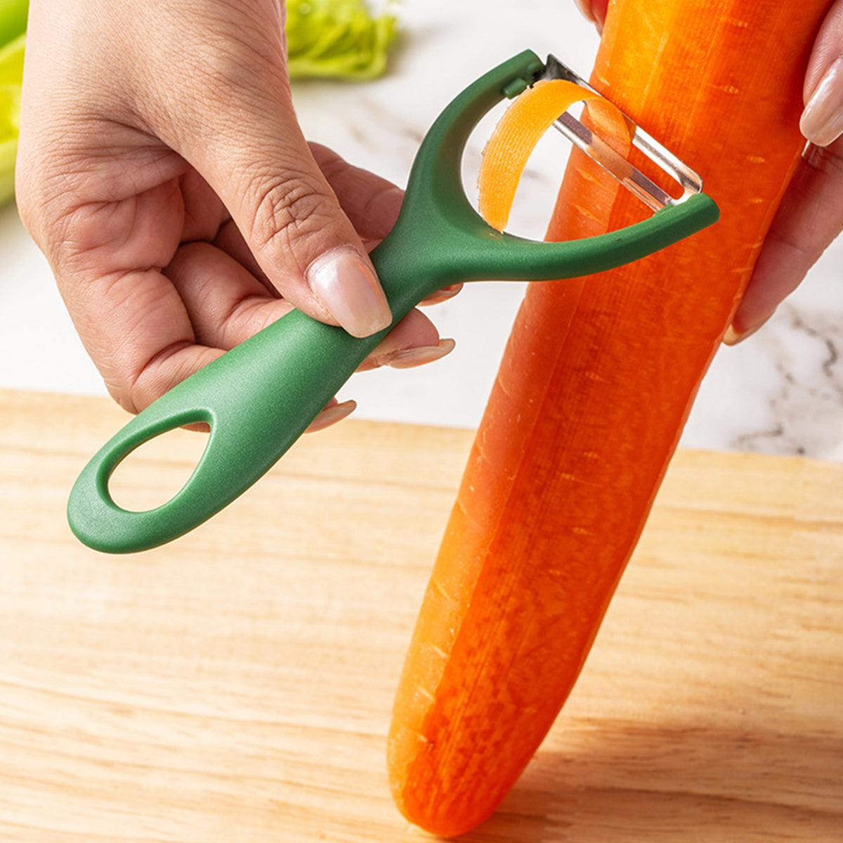 Supvox 5Pcs Stainless Steel Kitchen Knife - Chef Knife, Meat Cleaver, Fruit Cutter, Peeler and Stainless Steel Egg Fryer, Animal Forest Themed Printed Kitchen Supplies, Kitchen Tools for Cooking