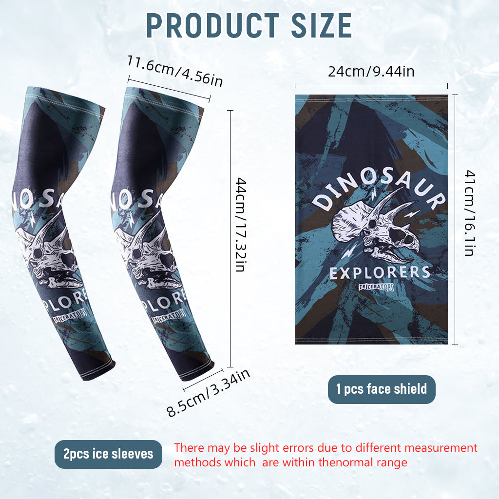 Proberos Riding Face Mask Neck Gaiter & Arm Sleeve Summer UV Protection Cool Breathable Face Mask Fashion Men Women Print Anti-slip Elastic Arm Sleeve Outdoor Sport Gear for Cycling, Hiking, Running
