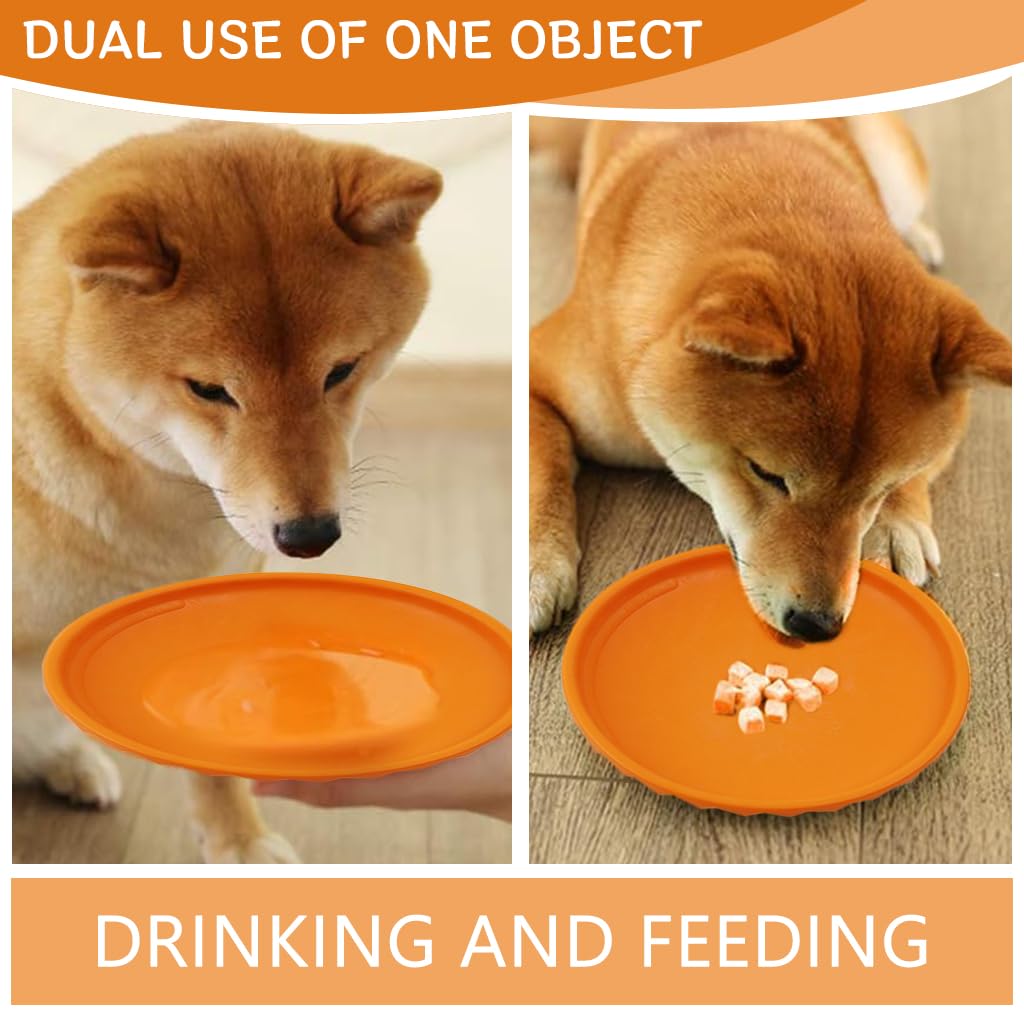 Qpets Dog Toy Throwing Disc  7.2'' TPR Flying Saucer Fun Flying Saucer Fly and Catch Outdoor Dog Toy Flying Disc Dog Sports Disc Chasing Toy for Training
