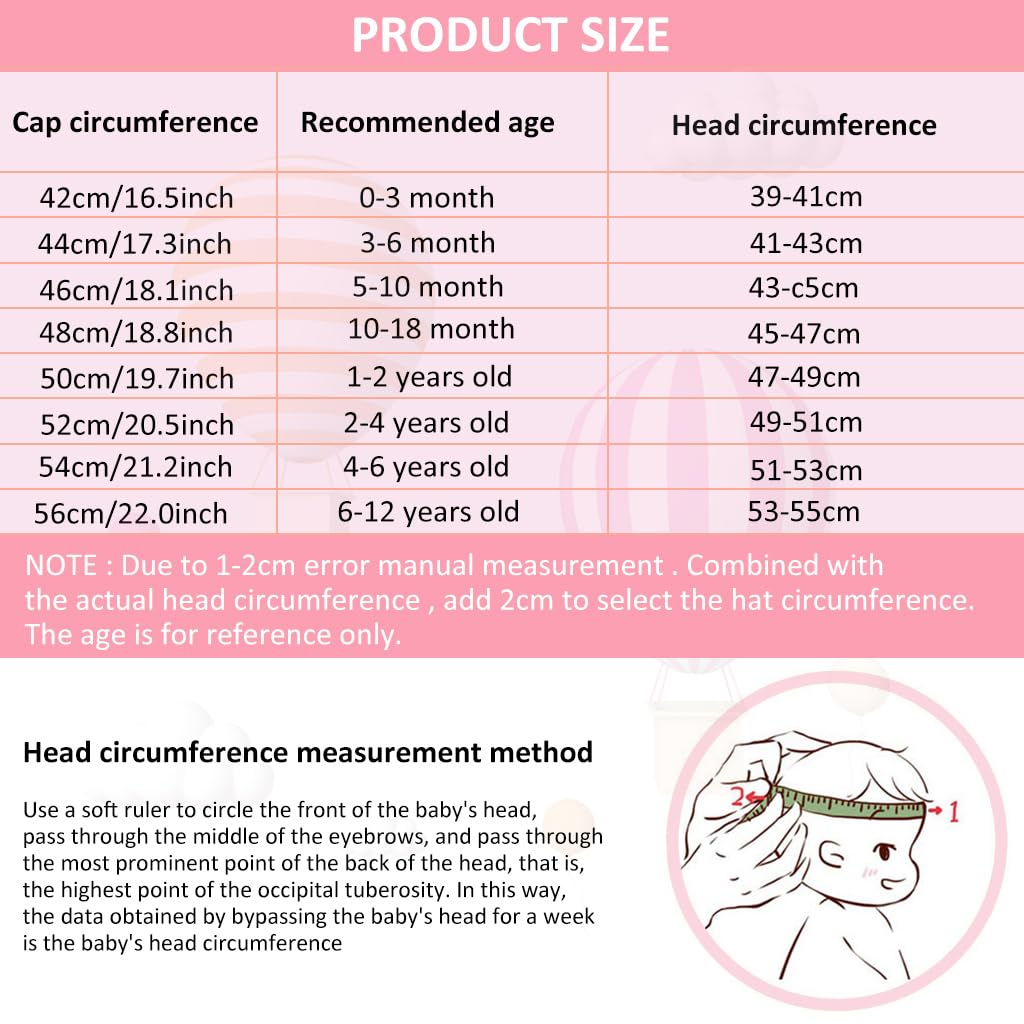 SNOWIE SOFT Baby Cap Baby Girls Sun Visor Hat Cute Pink Embroidery Sun Cap for Baby Girls Sun Visor Hat Outdoor Sun Protection Baby Sun Cap Baby Shower Gift Baby Caps for Born 0-6 Months Girl