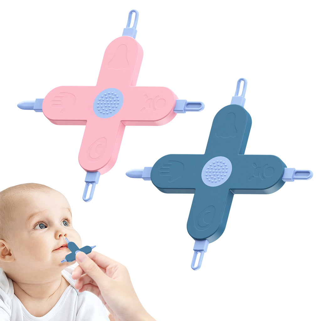 SNOWIE SOFT 4 In 1 Baby Grooming Tool Nasal Cleaning Tool Booger Ear Wax Remover Tool Finger Nail Cleaning Tool Safe Gentle Multi in One Baby Grooming Tool