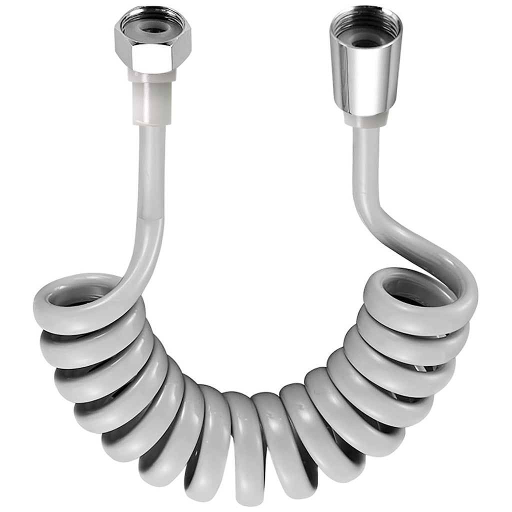 HASTHIP 6.6ft Flexible Bidet Sprayer Hose Spring Coil Hose Toilet Bidet Modification Water Hose Universal Stainless Steel Connectors for Most Plumbing System Threading