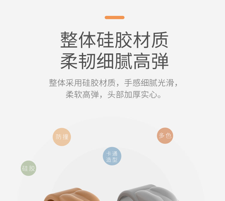 SNOWIE SOFT 4ps Door Stoppers Door Handle Cover - Silicone Door Knob Guard Wall Shield - Door Handle Bumper Silencer for Home ＆ Office Walls White, Gray