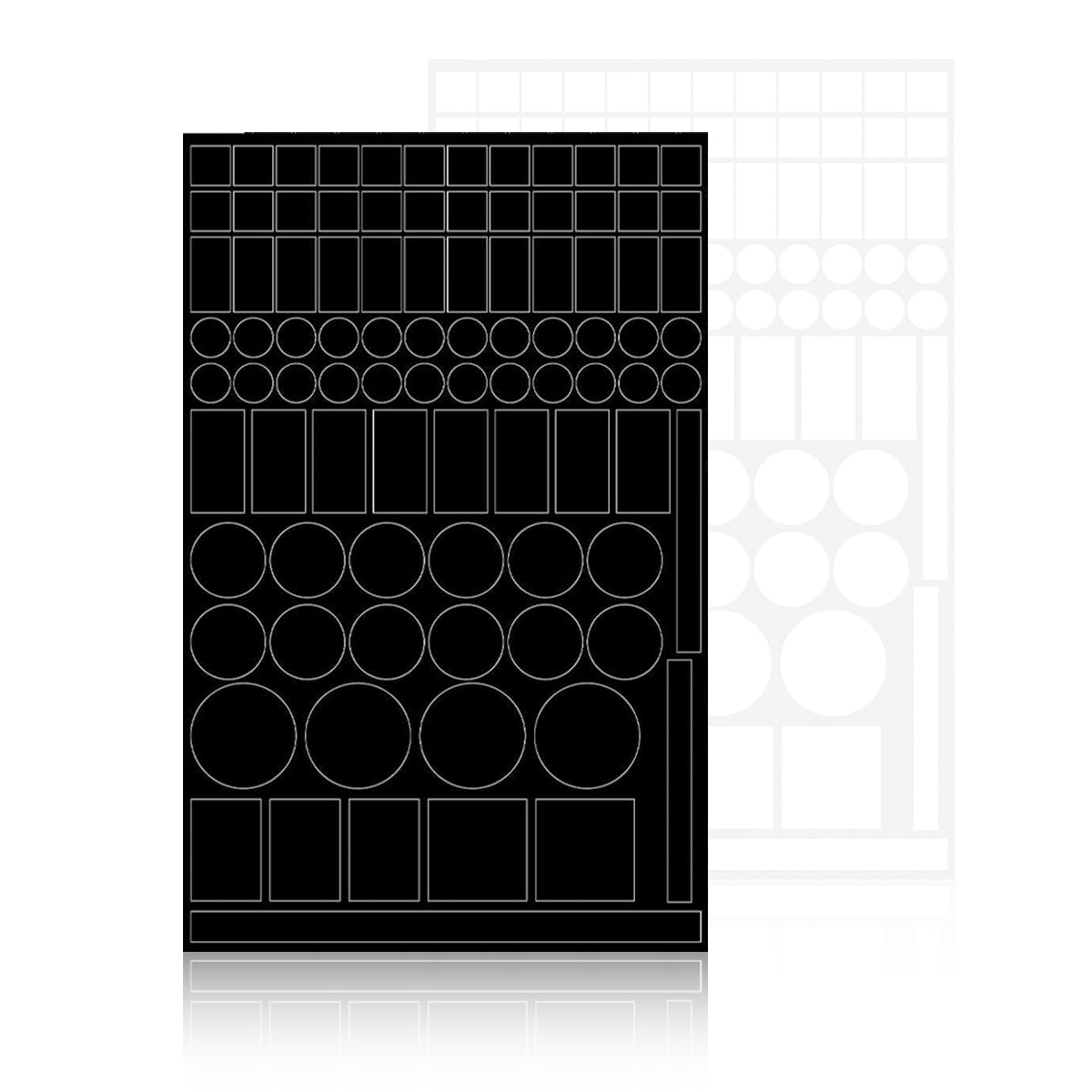 HASTHIP 2 Sheets Blackout Stickers 140Pcs Multi Sized & Shaped LED Indicator Cover Stickers Self Adhesive Blackout Dot Stickers for Indicator Lights on Wall Switch, Air Conditioner, TV, More