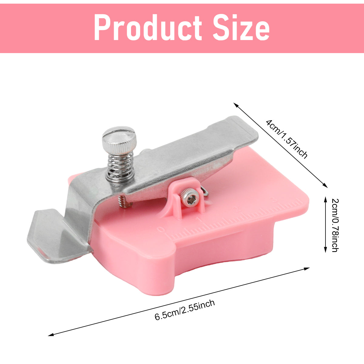 HASTHIP® Upgraded Seam Guide for Sewing Machine,Sewing Clips Supplies Accessories,Magnetic Sewing Guide with Clip,Multi-Purpose Tool Polygonal Strong Gauge,Universal Sewing Machine (Pink)