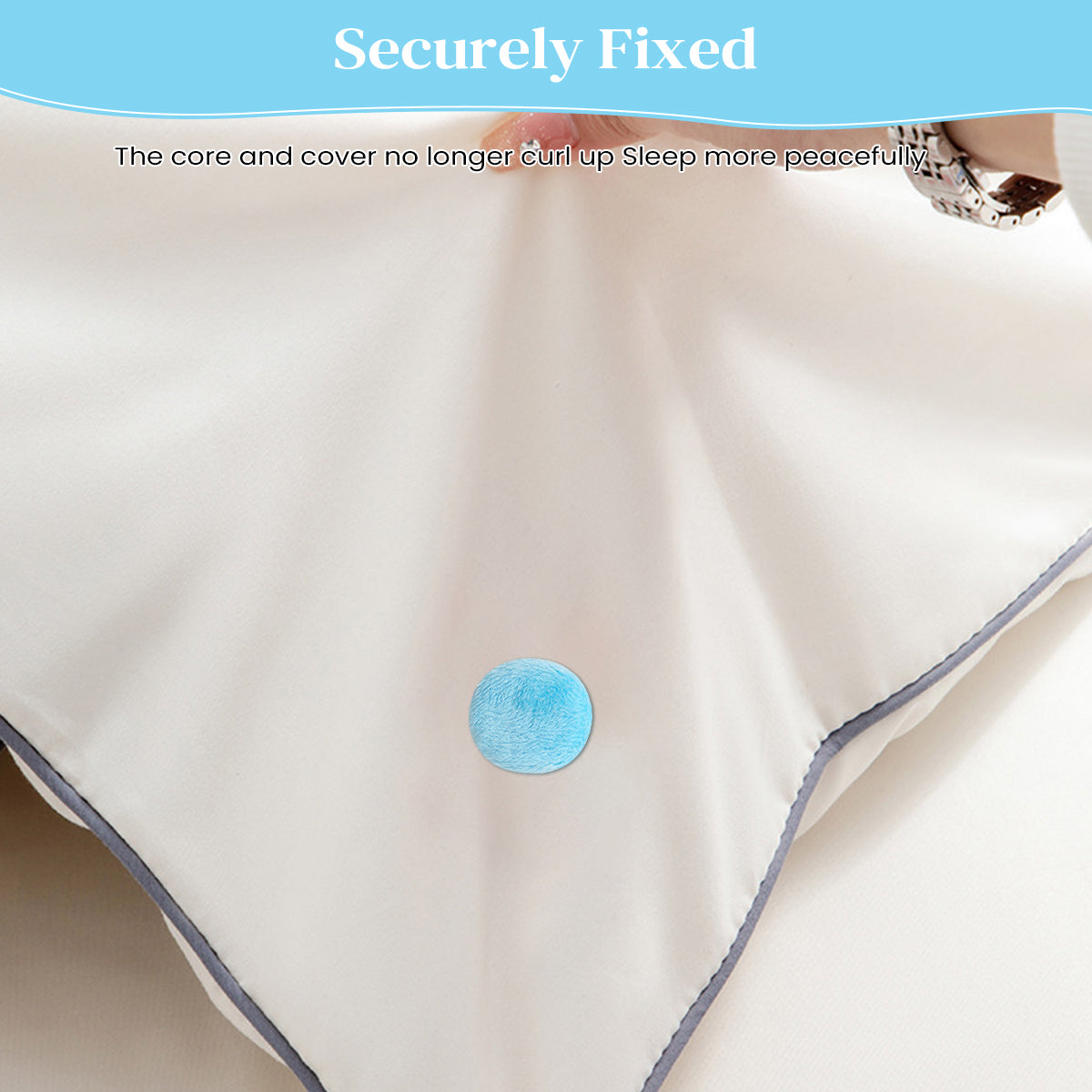 HASTHIP 8pcs Duvet Pin Duvet Clips, Anti-Slip Duvet Snaps Cover Clips Prevent Shifting Duvet Comforter Inside Clips Strong Hold Duvet Button Fasteners Bedding Accessories for Curtains Quilt Cushion