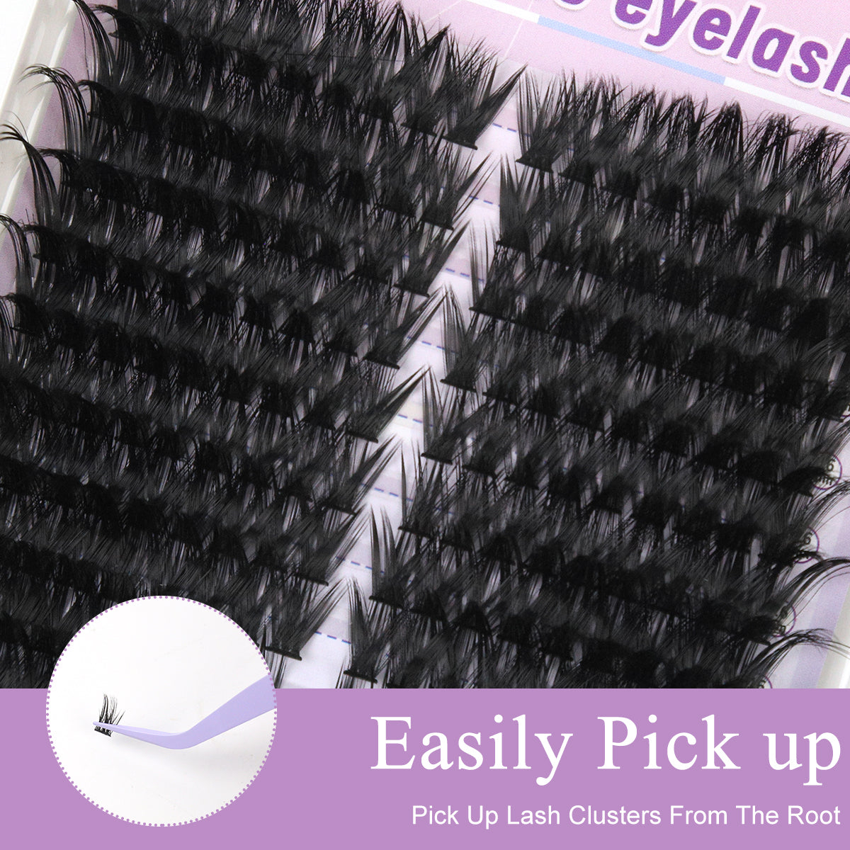 MAYCREATE 252PCS Wispy Lash Clusters Natural Eyelash Clusters 60D Cluster Eyelash Extensions 8-16mm Mix Thin & Invisible Lashes Clusters Individual Lashes DIY Lash Extension at Home