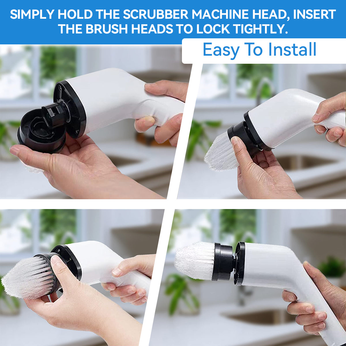 Supvox 9Pcs Drill Brush for Electric Spin Brush, Universal Drill Brush Attachments, Include Scrubber Scouring Pads Cleaning Kit, Car Drill Brushes for Cleaning, Floor, Bathroom, Tile (Only Brush Set)