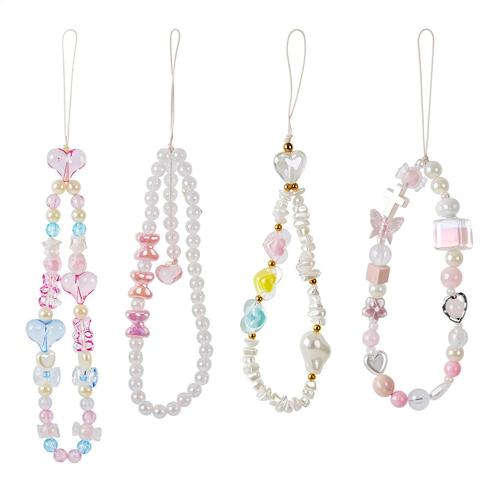 ZORBES Phone Charms Cute Beaded Phone Lanyard Wrist Strap Aesthetic Cell Phone Keychain Cute Phone Charms for Women