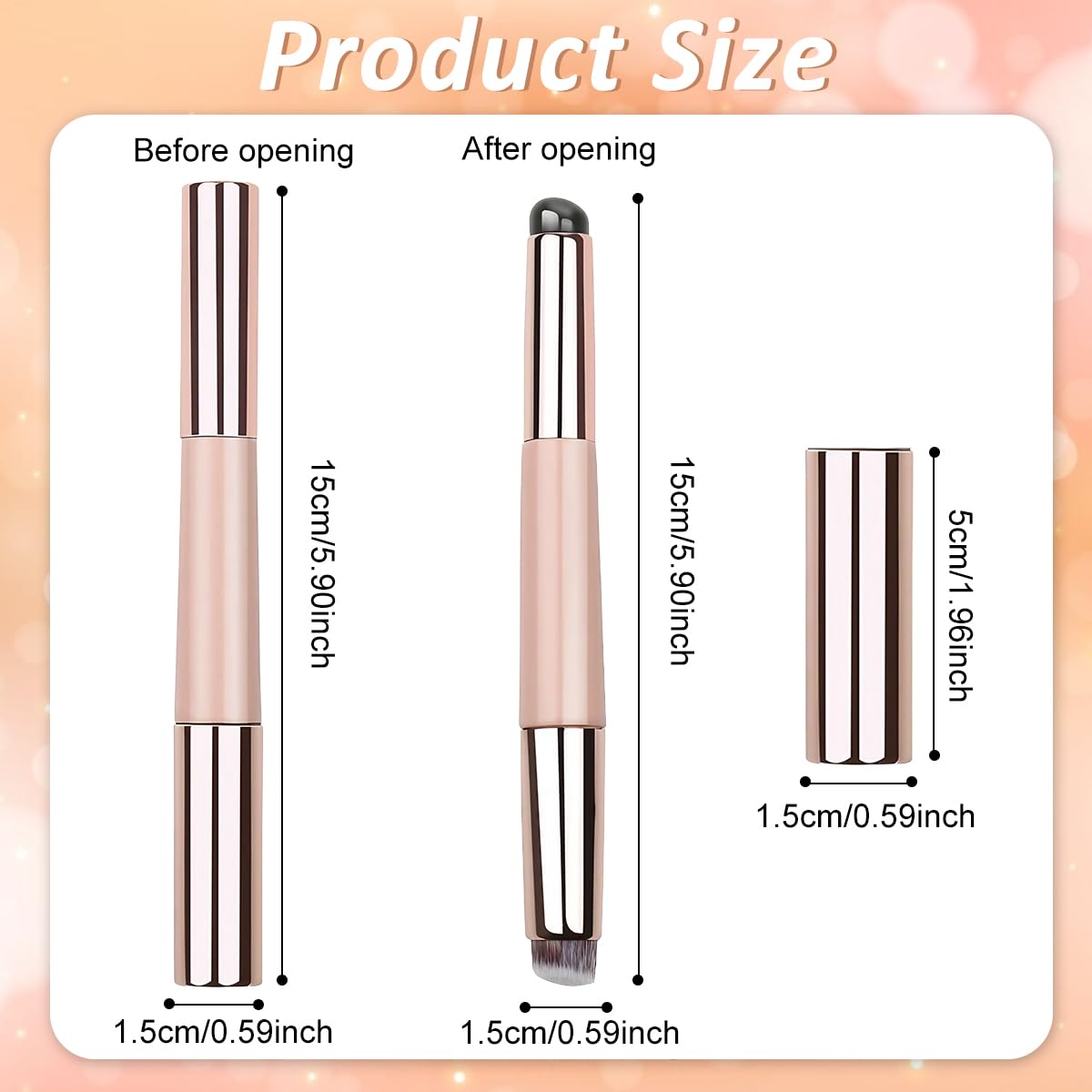 MAYCREATE Lipstick Silicone Brush 2 In 1 Lip Balm Silicone Applicator with Blending Brush Multifunctional Lipstick Brush Travel Makeup Tools for Lipstick, Lip Gloss, Concealer, Foundation, Pink
