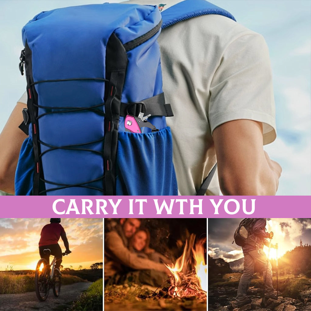 Optifit Multi Tool with Safety Lock, EDC Camping Gear Heavy Duty Stainles Steel Alloy Outdoor Multifunctional Tool, Pink