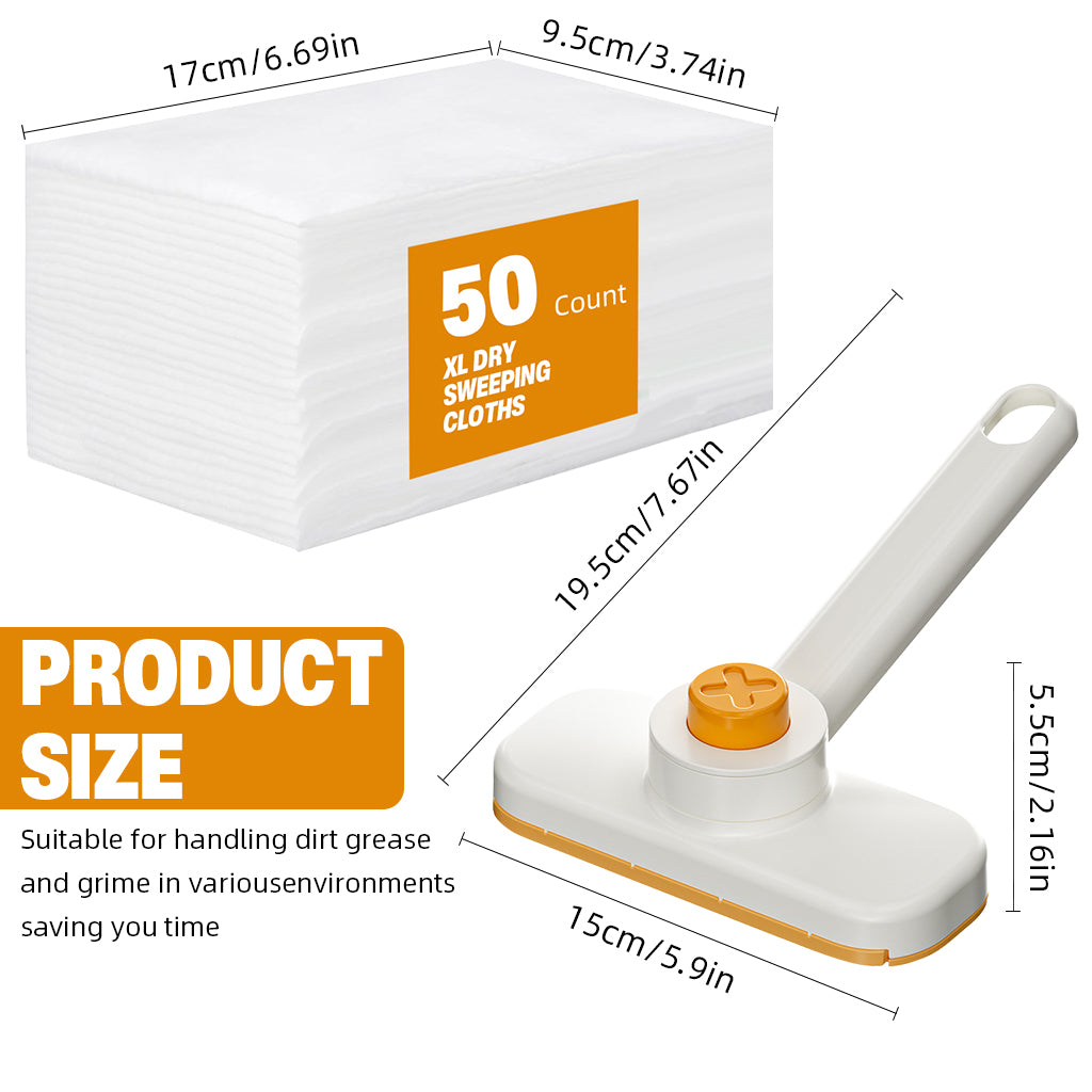 Supvox Small Mop Handheld Small Mop for Used Cloth, Used Disposable Face Towel Non-touch Press Button Release Design Multipurpose Bathroom Sink Kitchen Sink Countertop Cleaning Mop