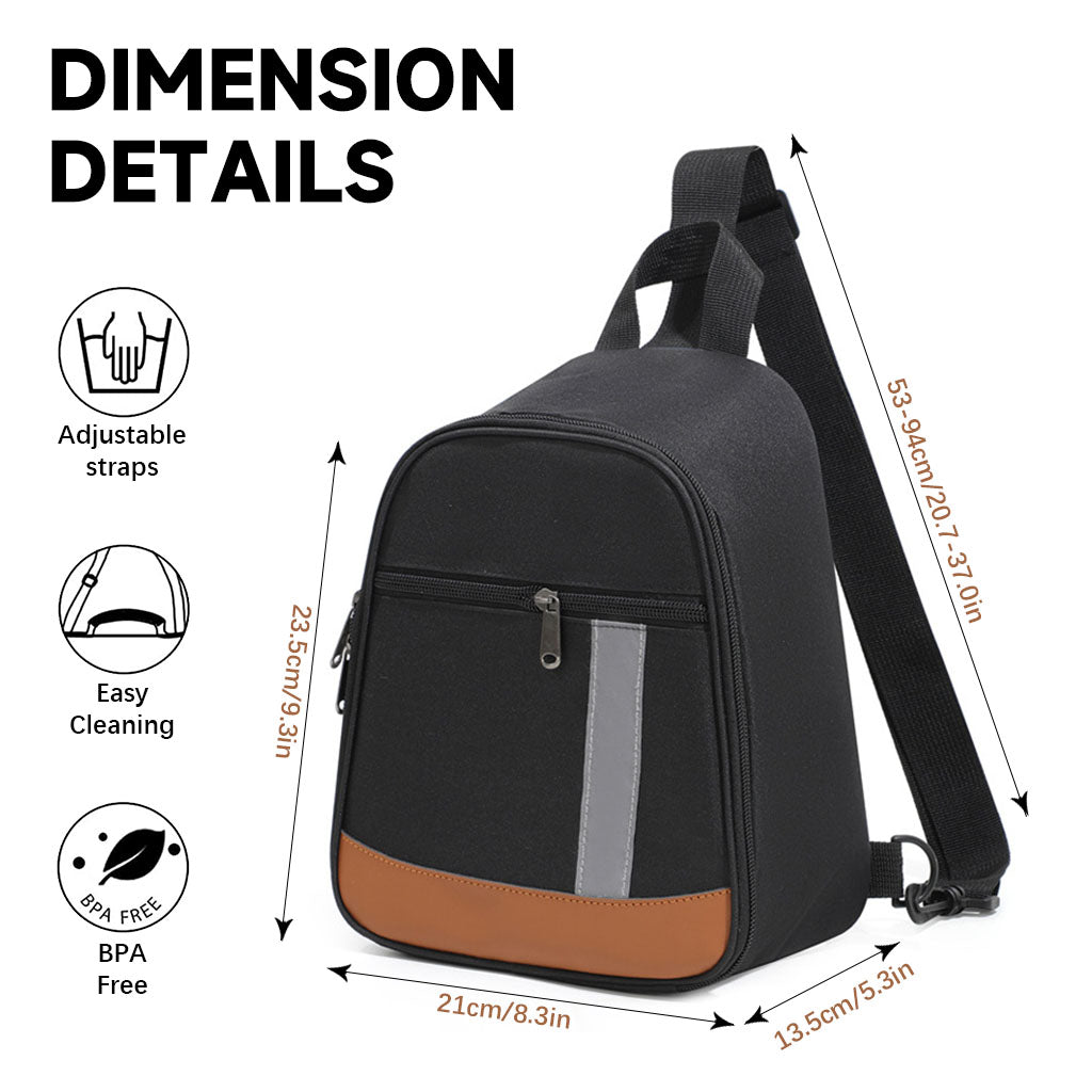 HASTHIP Lunch Box Bag Insulated Lunch Bag Zipper Cooler Bag with Handle & Adjustable Single Shoulder Strap Fashion Food Bag Lunch Tote Bag for Picnic, Camping, Travel, 8.26x5.3x9.25 inches