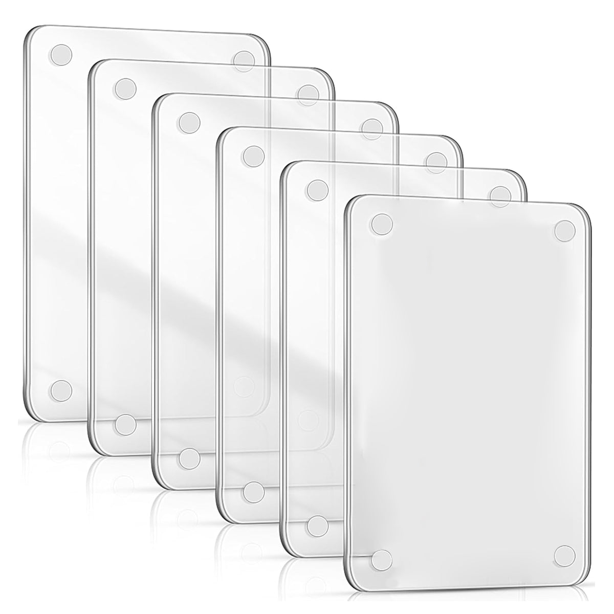 HASTHIP Photo Frame 2.36x3.54 inches Transparent Magnetic Refrigerator Photo Frame Instant Photo Frame Family Photo Holders for Home Decor, Pack of 6