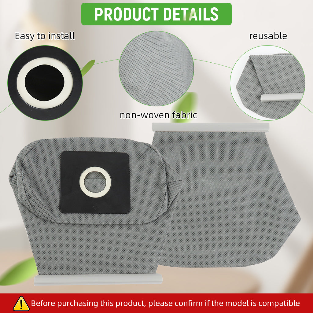 Verilux Spare Dust Bag for Philips/Electrolux Vacuum Cleaner 11x10cm Non Woven Fabric Dust Bag Reuseable Washable Universal Replacement Dust Bag for Vacuum Cleaner