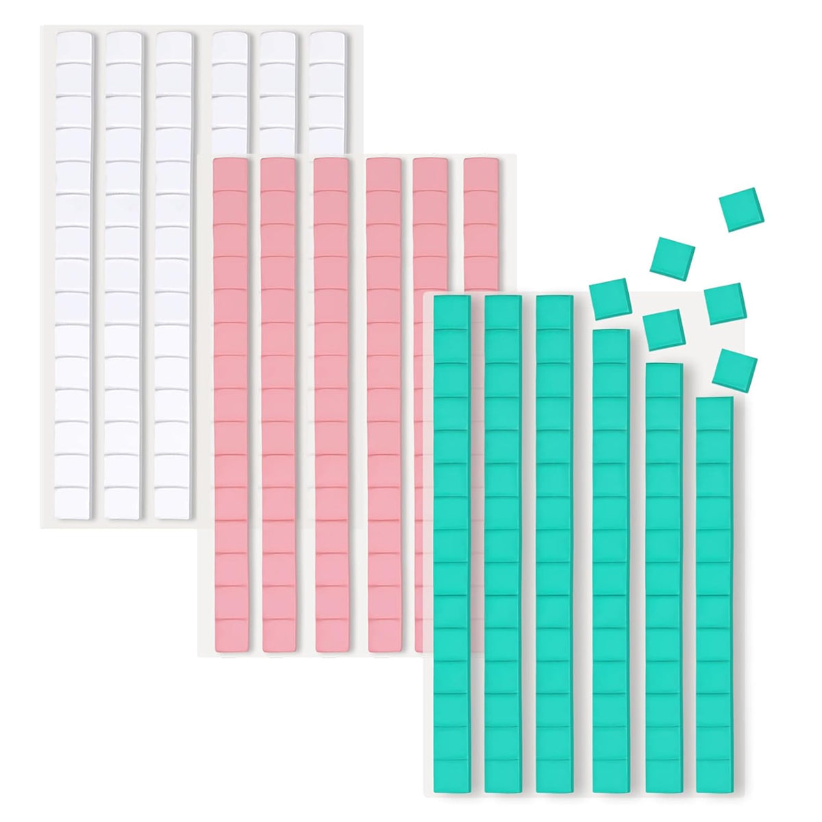 HASTHIP 288Pcs Sticky Tack 3 Color Adhesive Putty Sticky Tack for Holding Nail Extension Multi Purpose Sticky Tack Flexible Mounting Putty for Crafts Hanging Pictures, Small Objects