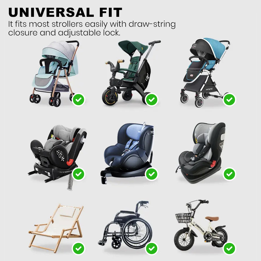 SNOWIE SOFT Travel Bag for Folding Baby Stroller 600D Oxford Waterproof Dust-Proof Bag Multipurpose Storage Bag for Baby Safety Seat Folding Baby Stroller, Pram, Baby Car Seat Stroller, 114x39cm