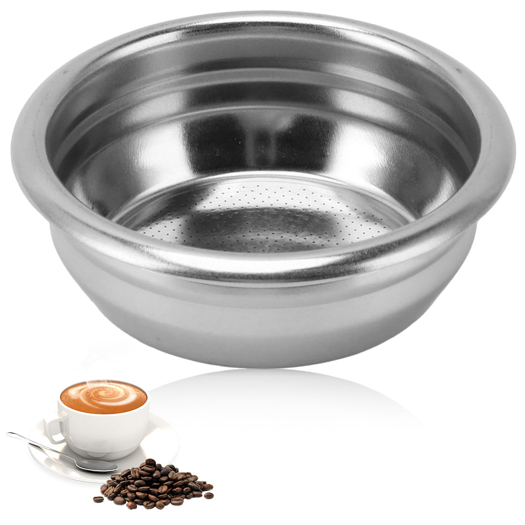 Supvox 58mm Portafilter Filter Basket Double Shot Espresso Stainless Steel Portafilter Filter Basket Espresso Filter Basket for Portafilter Espresso Machine Accessory