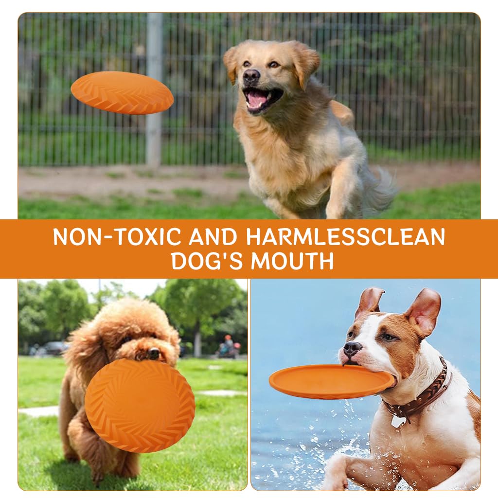 Qpets Dog Toy Throwing Disc  7.2'' TPR Flying Saucer Fun Flying Saucer Fly and Catch Outdoor Dog Toy Flying Disc Dog Sports Disc Chasing Toy for Training