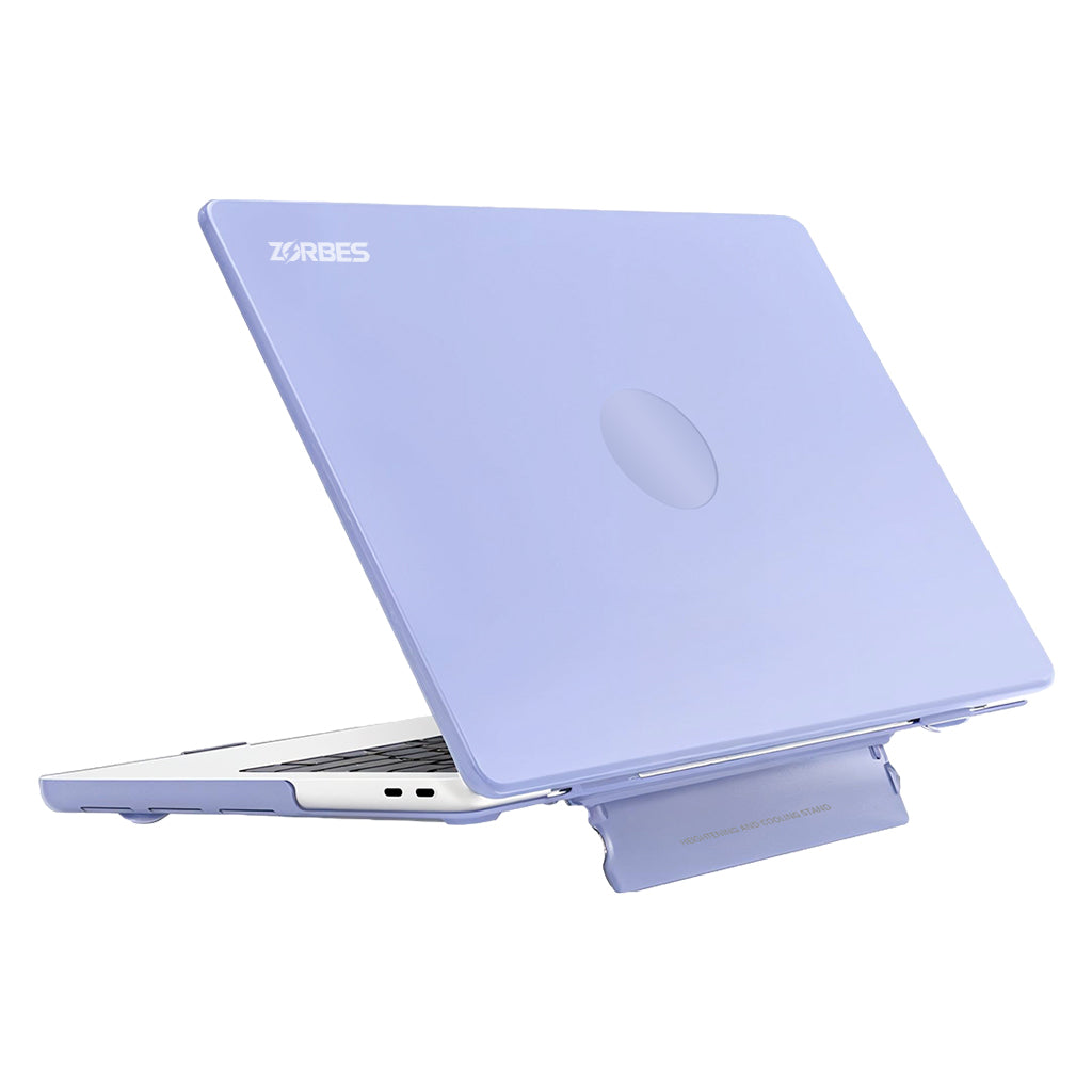 ZORBES Laptop Case for MacBook Air 13.6 inch Sleek Purple Matte Laptop Case with Riser Stand Universal Laptop Case for MacBook Air 13.6 inch A3113 M3/ A2681 M2