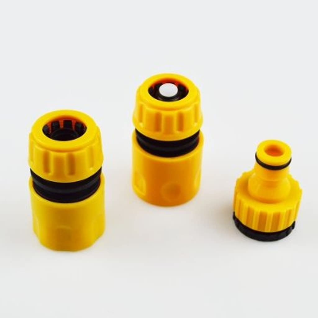 Supvox  Useful Hose Pipe Fitting Quick Water Connector Adaptor Garden Lawn Tap 3PCS