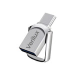 Verilux® Pendrive 64GB Mini Flash Drive 2 in 1 with USB A 3.0, USB C, OTG Pendrive Type C Pendrive Fast Reading Speed USB 3.0 Pendrive for MacBook Air/Pro, Android Phone, Tablet, Laptop, PC - Silver