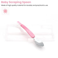 SNOWIE SOFT® Fruit Spoon with Scraper for Baby Feeding, 2 in 1 Multifunction Serrated Grapefruit Fruit Spoon for Kids/Toldder