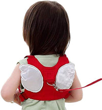 SNOWIE SOFT Baby Safety Walking Harness; Child Toddler Anti-Lost Belt Harness Reins with Leash Kids Assistant Strap Angel Wings Travel Haress for 1-8 Years Boys and Girls (Red)